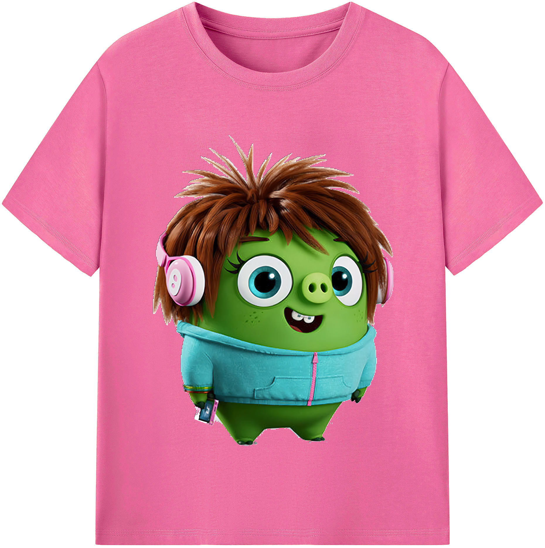 （画像用） Angry Birds アングリーバード レディースカジュアルプリントTシャツ（綿100％）